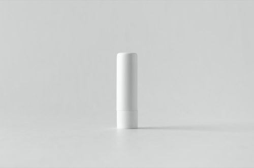 white lip balm tube