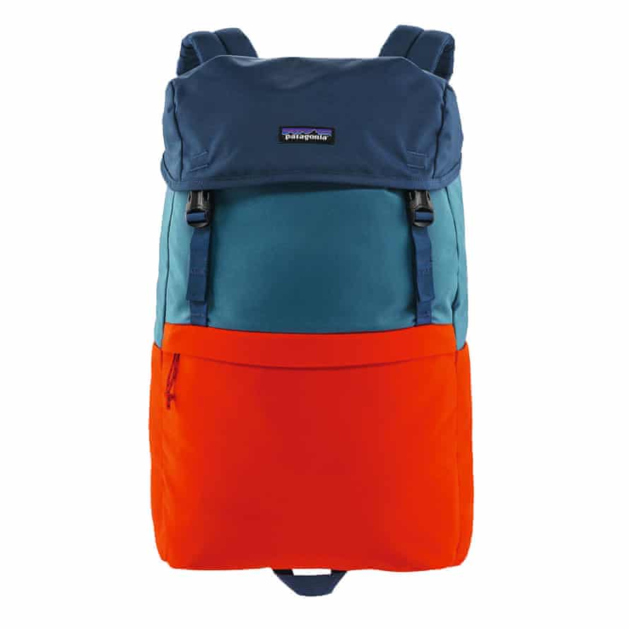 Blue and red rucksack