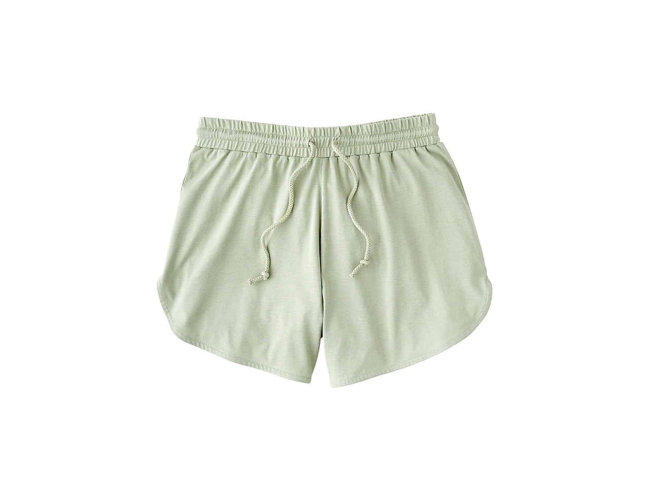 Light green sleep shorts.