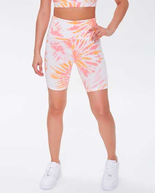 Women's Active Tie-Dye Biker Shorts