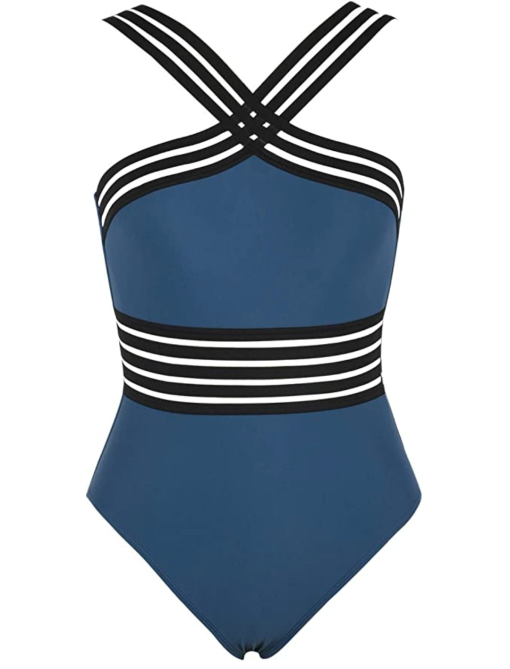 Hilor Front Crossover One-Piece Swimsuit Amazon