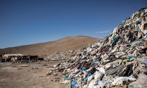 Cemetery for used clothes in the Atacama Desert