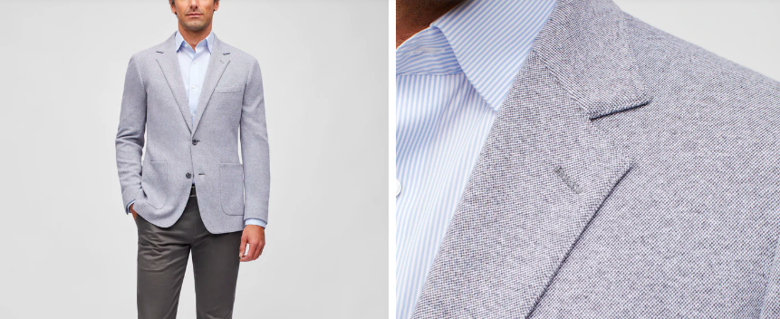 the best spring jackets for guys include a knit blazer, like this one from Bonobos