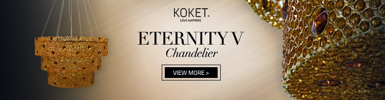 eternity v chandelier by koket - three-tiered crystal chandelier