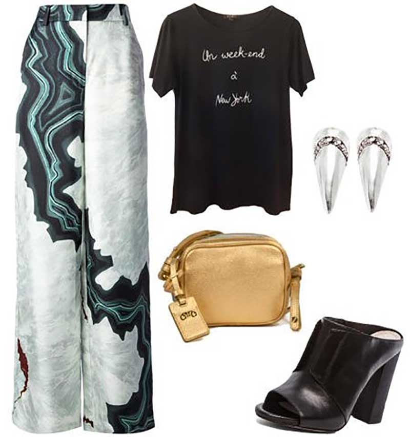 Graphic Tees And Wide-Leg Trousers