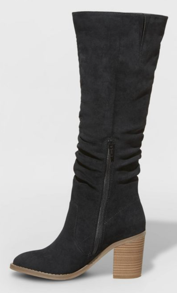Universal Thread, Target, boots, pointed-toe boots, tall boots, black boots, suede boots, heeled boots