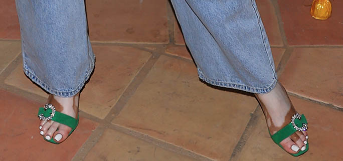 Winnie Harlow, Green Sandals, Los Angeles