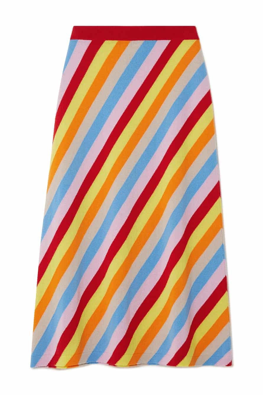 Clements Ribeiro multicoloured striped skirt from net-a-porter spring summer 2022 fashion trend
