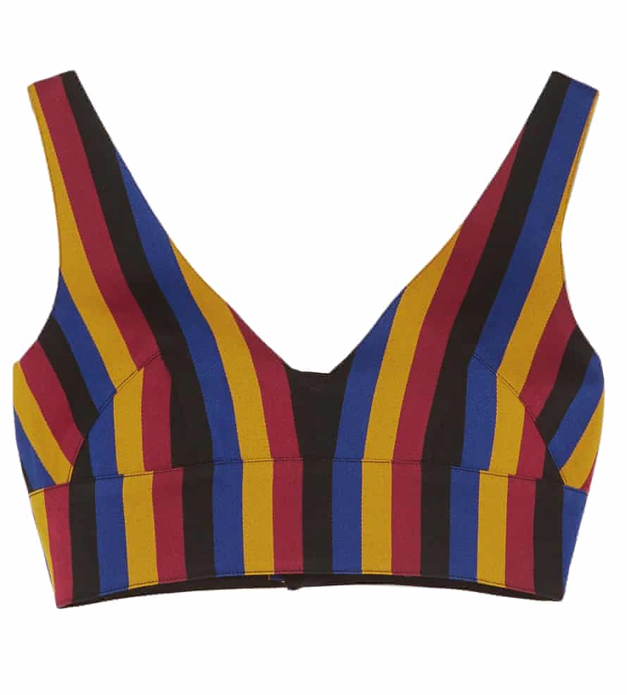 Rokh striped colourful crop top from The Outnet spring summer 2022 fashion trend