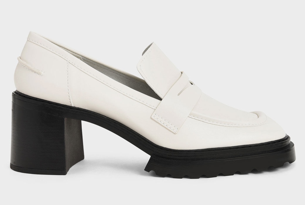 charles and keith platform penny loafers