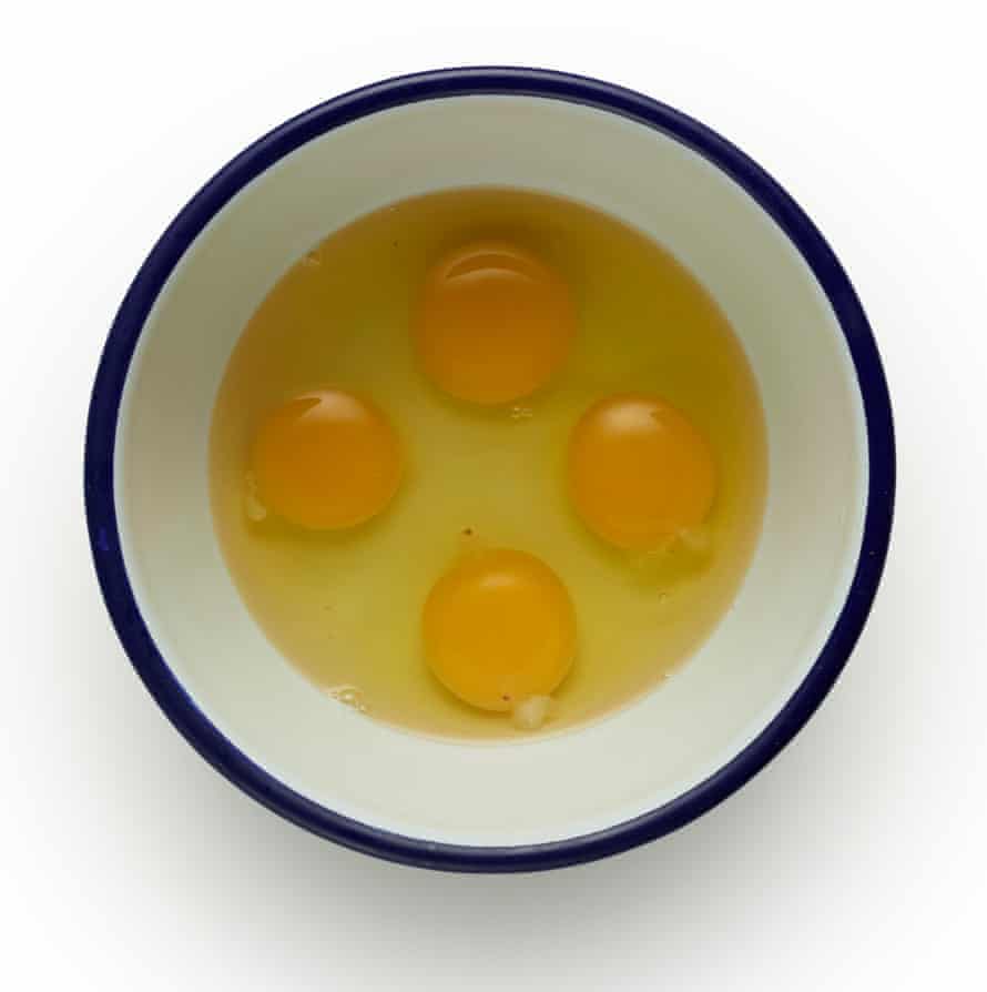 Felicity Cloake’s masterclass – omelette arnold bennett 5. It’s some egg yolks.