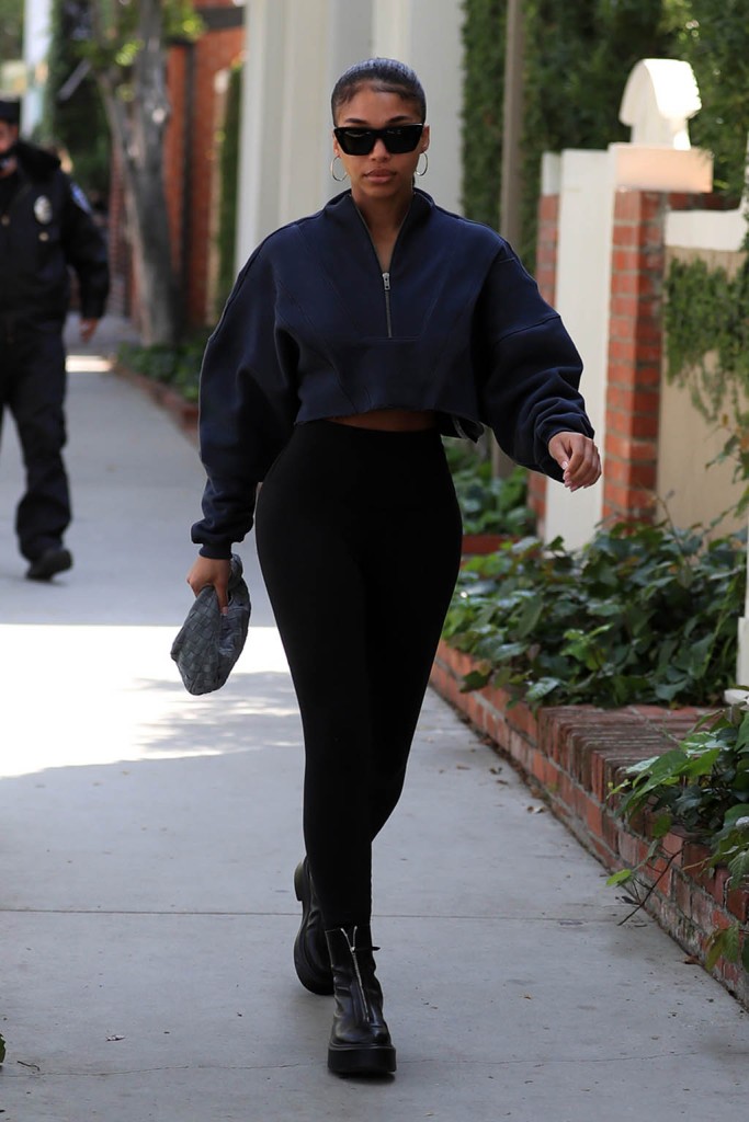 Lori Harvey ion Melrose place in Los Angeles, CA on March 30, 2022. 