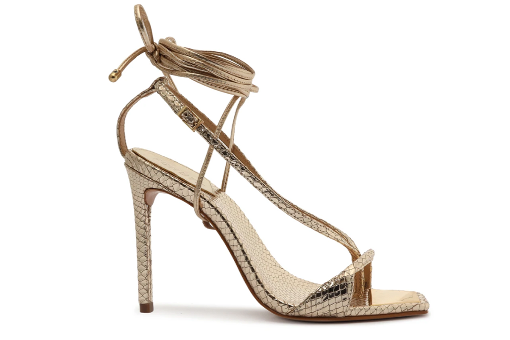 Schutz Vikki Metallic Leather Sandal