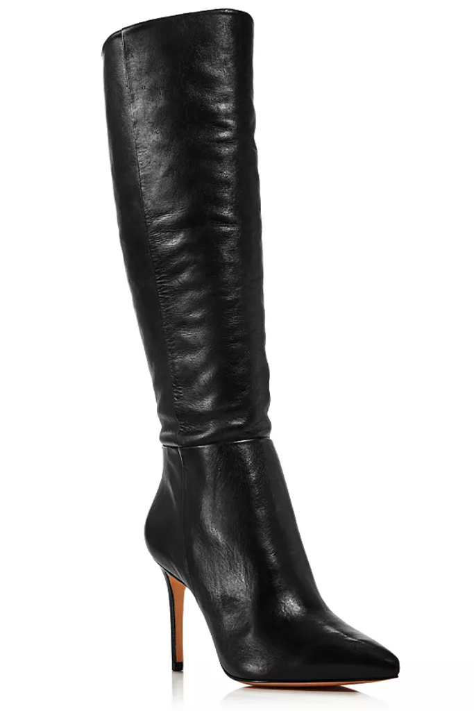 Schutz Women's Magalli Pointed Toe Tall Leather Boots