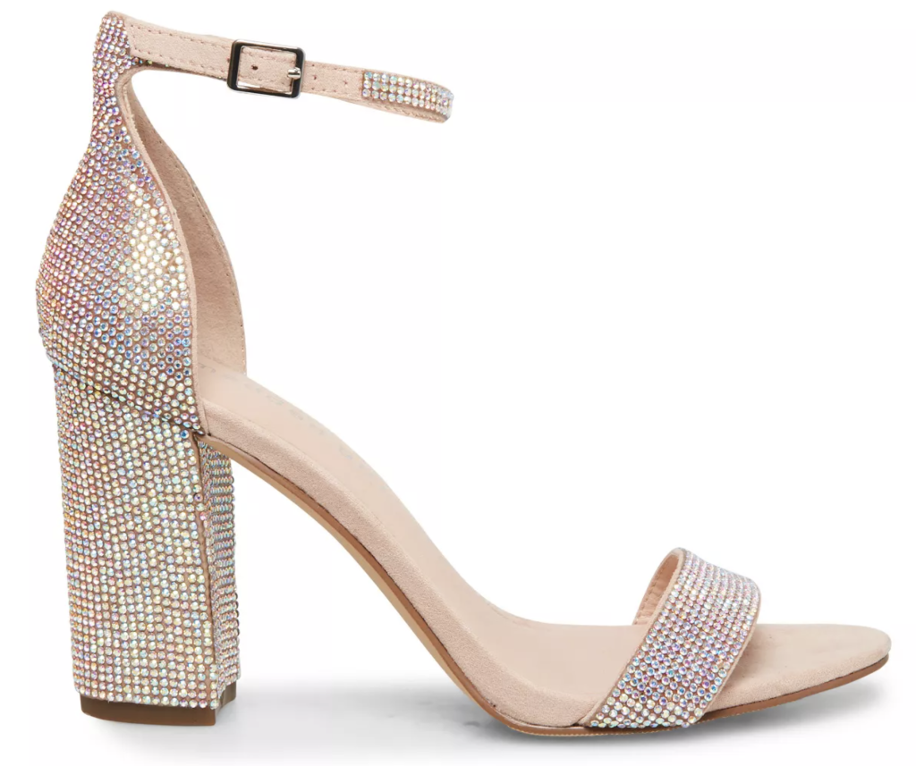 Madden Girl, sandals, crystal sandals, pink sandals, sparkly sandals, heeled sandals
