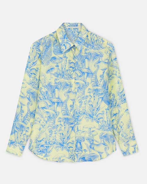 Stella McCartney Mushroom Print Silk Shirt For Women