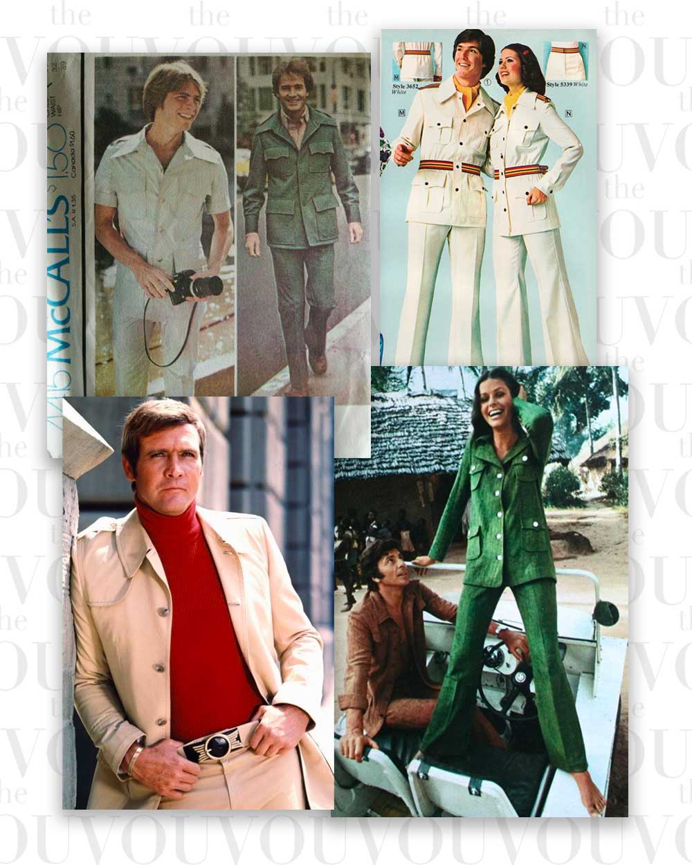 70s Safari Suit Fashion Style 1970s