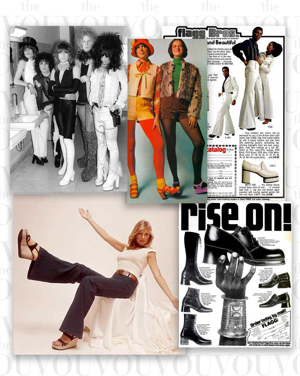 70s Wedges & Platform Shoes in the 1970s fashion