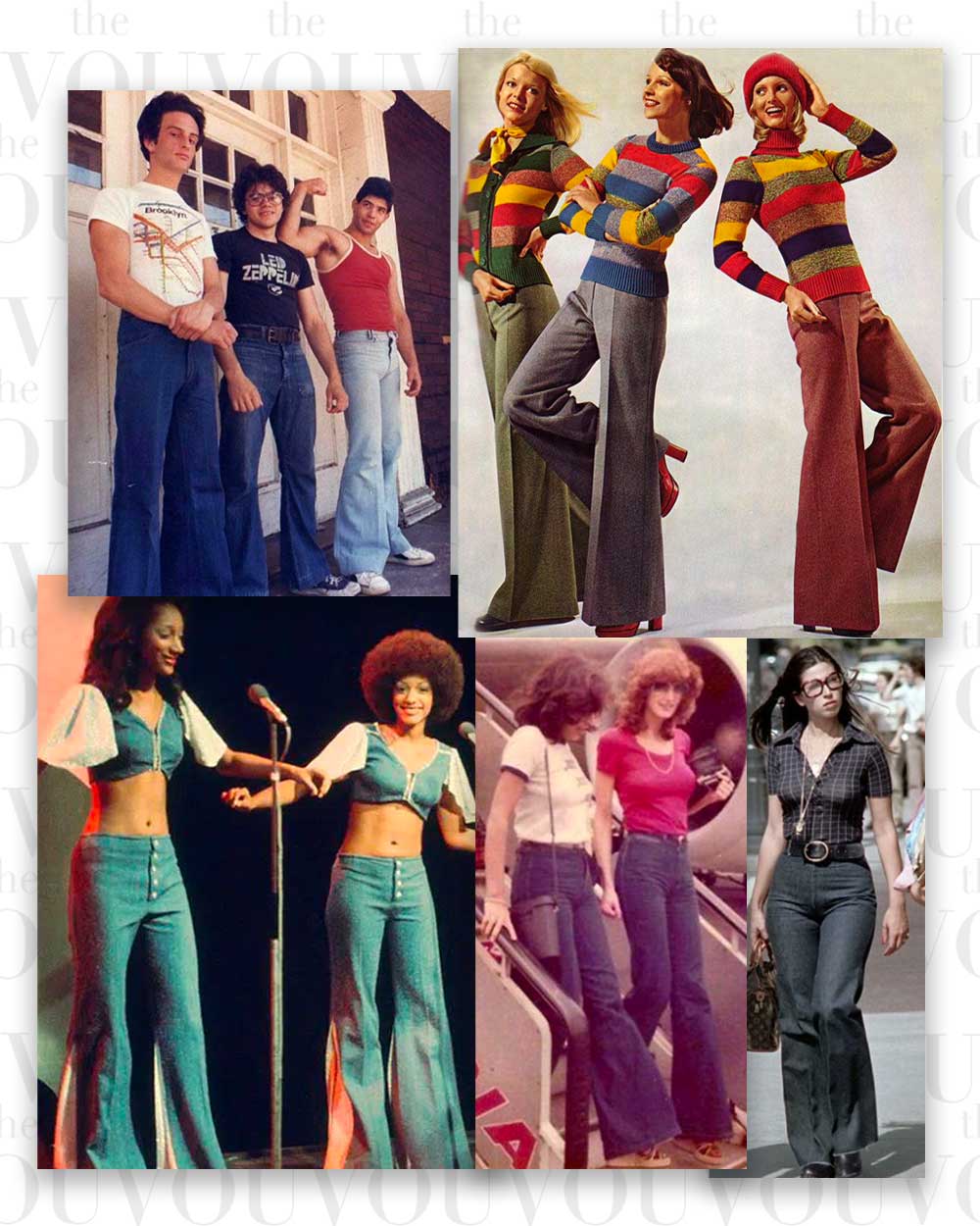 70s Bell-bottoms & Flared Pants & Jeans in 1970s fashion