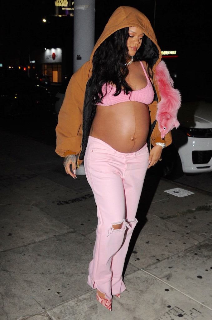 Rihanna, all-pink, pumps, April 11 2022