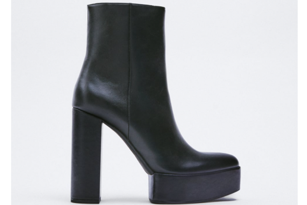 Zara Platform Heeled Ankle Boots