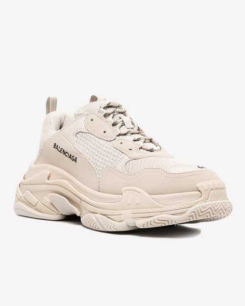 Balenciaga Triple S Beige Lace-up Low-top Sneakers