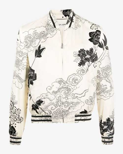 Saint Laurent Floral-print Bomber Jacket