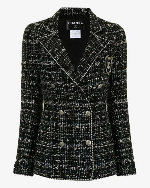 Chanel Vintage Double-breasted Tweed Blazer