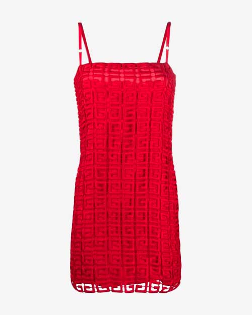 Givenchy 4G-motif Square-neck Dress