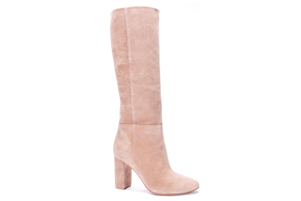 boots, suede, soft, pink, chinese laundry