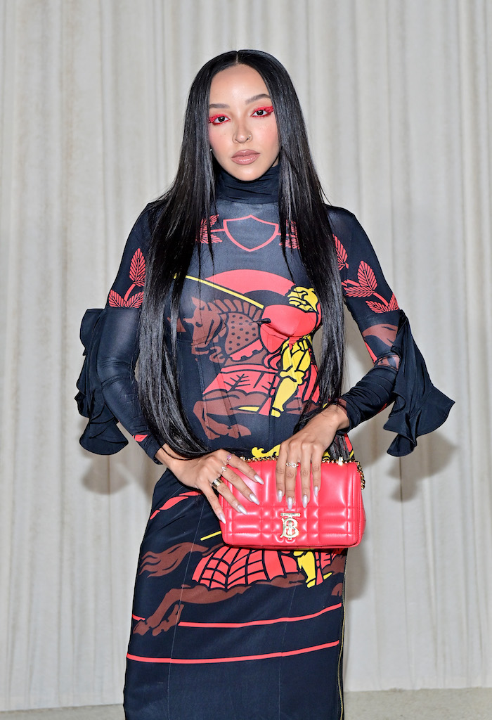 LOS ANGELES, CALIFORNIA - APRIL 20: Tinashe attends a celebration of the Lola bag, hosted by Burberry & Riccardo Tisci on April 20, 2022 in Los Angeles, California. (Photo by Stefanie Keenan/Getty Images for Burberry)