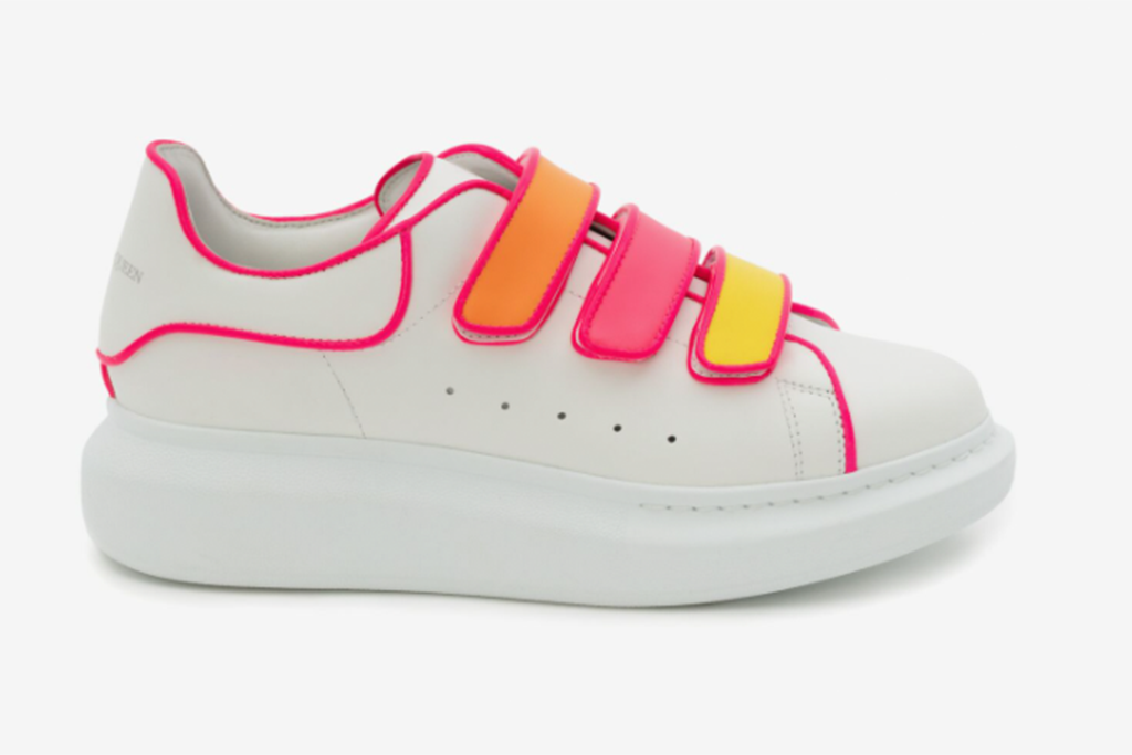 Alexander McQueen Oversized Triple Strap Sneaker in Neon Pink