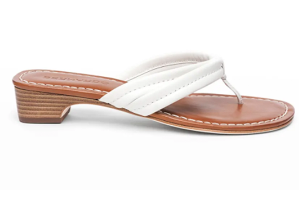 Bernado Miami Flat Antiqued Leather Thong Sandals