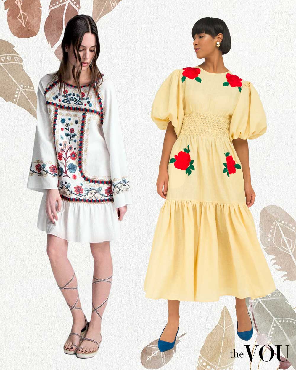 Boho Style Clothing With Embroidered Accents