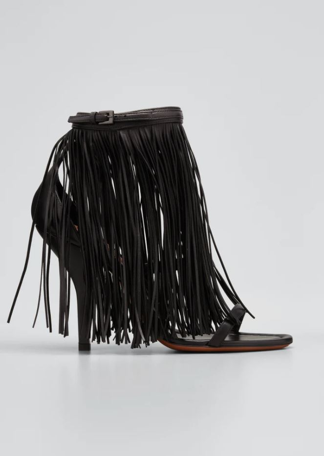 summer 2022 fashion trends Leather Fring Sandals by ALAIA