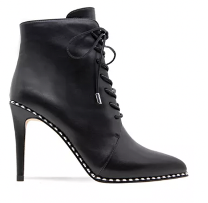 BCBGeneration Haxah Ball Chain Lace Up Booties 