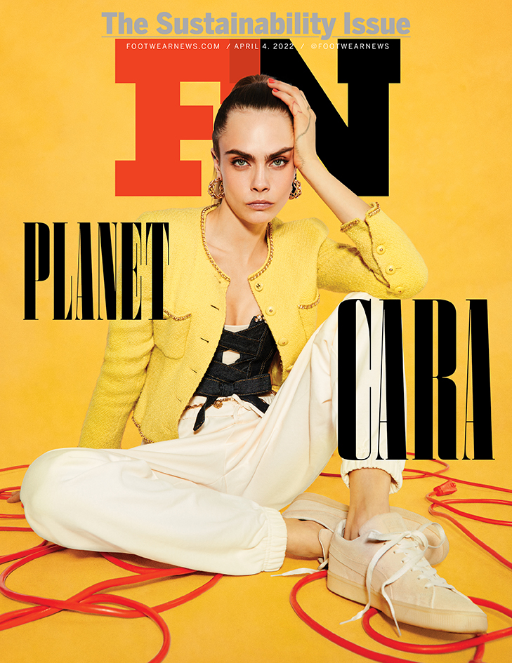 Cara Delevingne is FN's April 2022 cover star, with an exclusive interview on her sustainably-focused Puma partnership, entrepreneurship with a cause and the next chapter of her acting career.