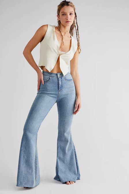 We The Free CRVY Super High-Rise Lace-Up Jeans Free People