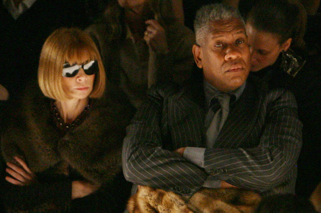 andre leon talley dead, Editor in cheif of Vouge Anna Wintour and her second in command Andre Leon Talley look very serious with their arms folded while watching the Vera Wang fashion show runway models in New York City. But near the end of the show the pair actually look a bit happier while clapping for the designer.Pictured: Anna Wintour and Andre Leon TalleyRef: SPL17615 070208 NON-EXCLUSIVEPicture by: SplashNews.comSplash News and PicturesUSA: +1 310-525-5808London: +44 (0)20 8126 1009Berlin: +49 175 3764 166photodesk@splashnews.comWorld Rights