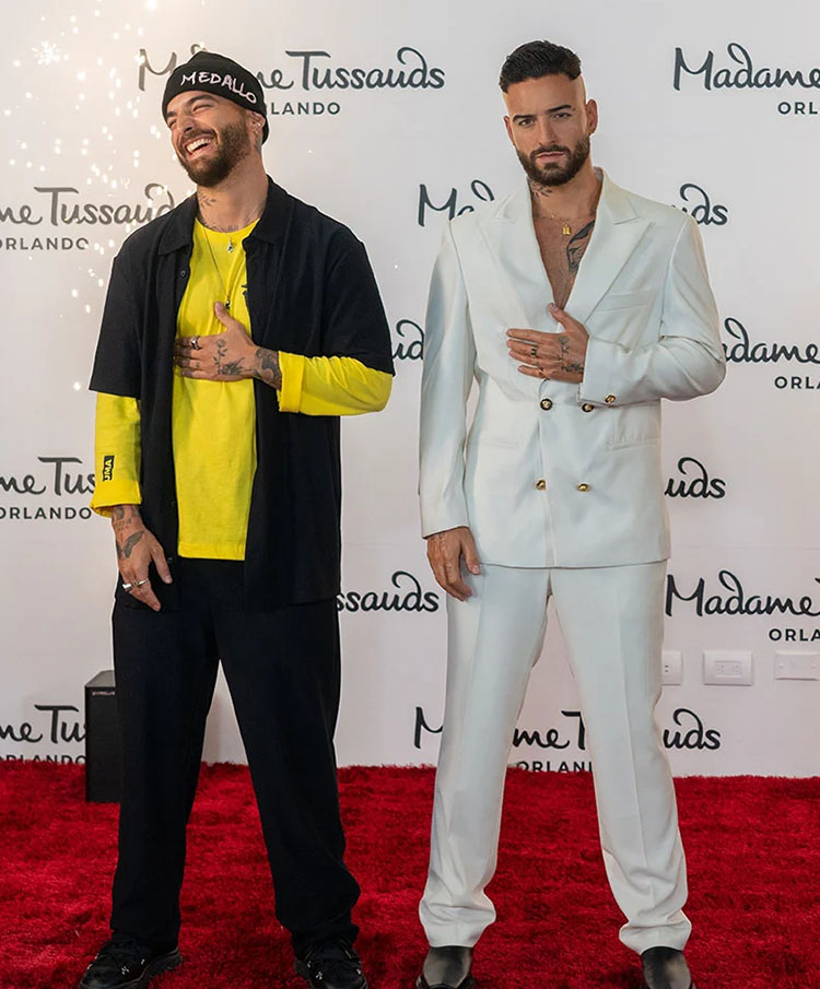 Maluma Unveils His Versace-Clad Madame Tussauds Wax Figure In Colombia  