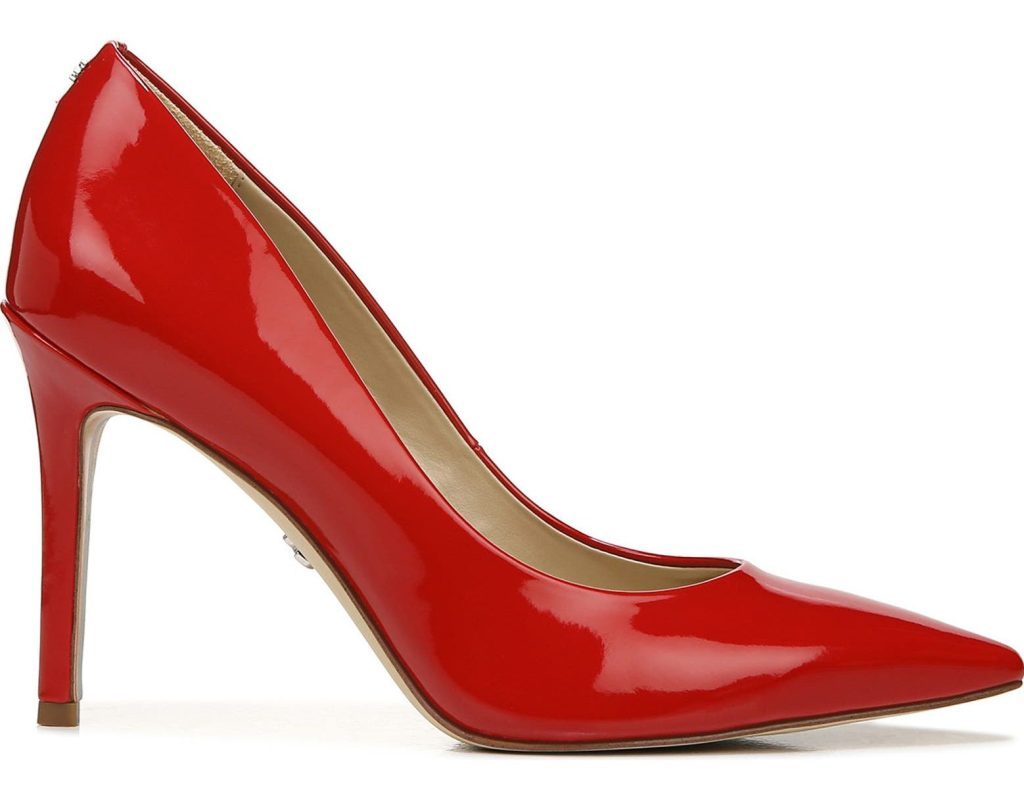 Sam Edelman, pumps, red pumps, leather pumps, pointed-toe pumps, stiletto pumps