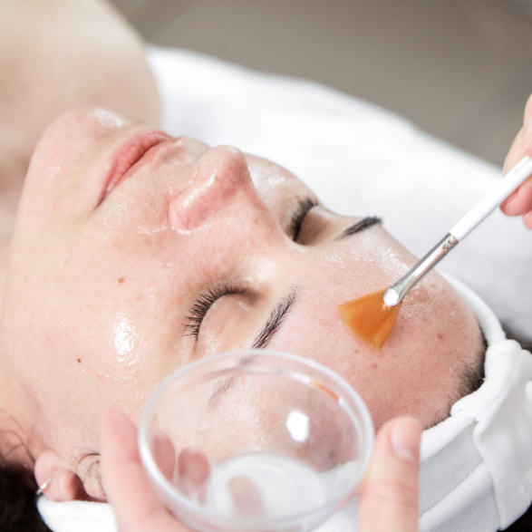 woman getting a facial treatment