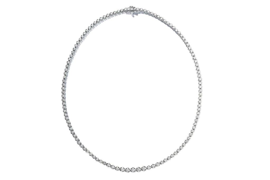 London Collection 14-k white-gold tennis necklace with diamonds, $11,065