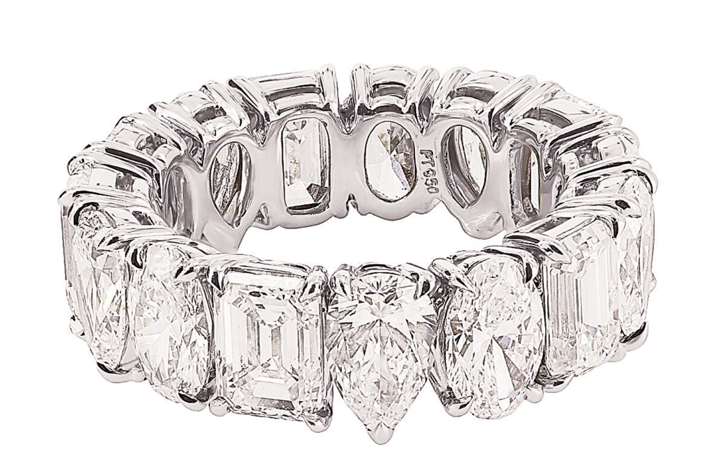 London Collection platinum eternity band with diamonds, $60,000