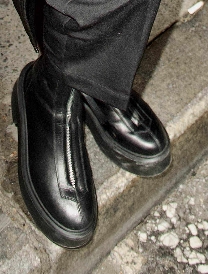 Selena Gomez, Lug Sole Boots, Leather Boots