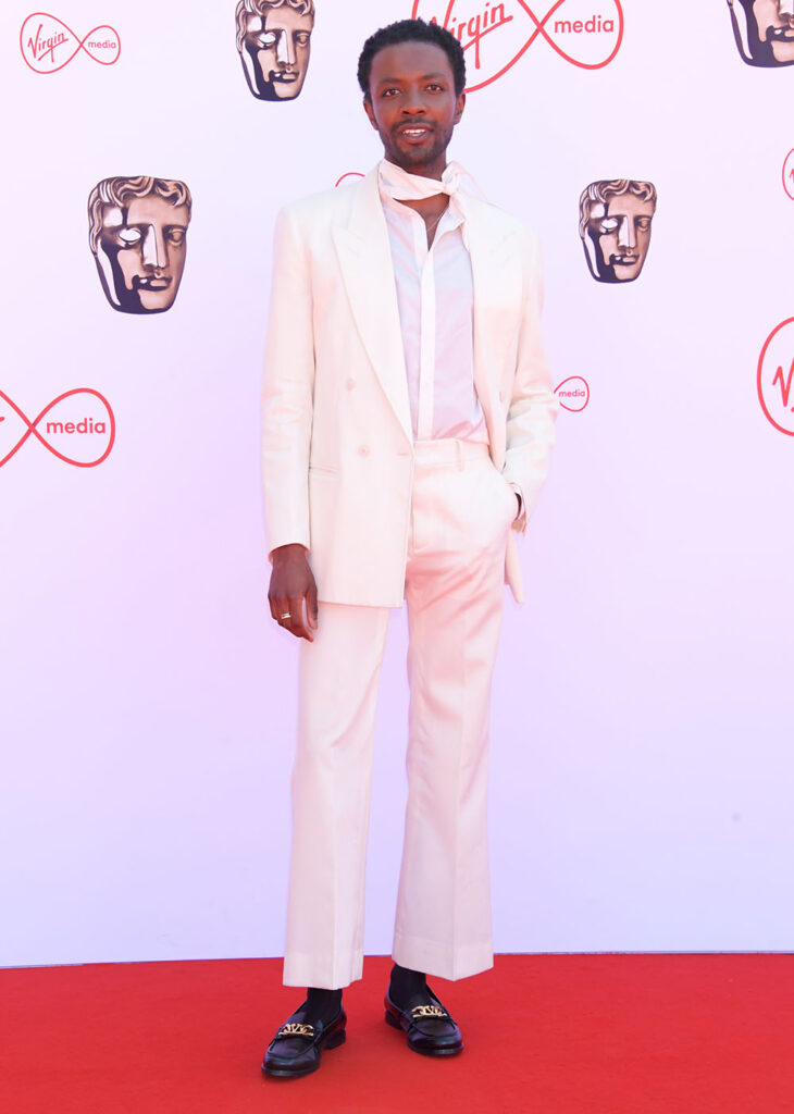 Omari Douglas in Valentino - 2022 BAFTA TV Awards