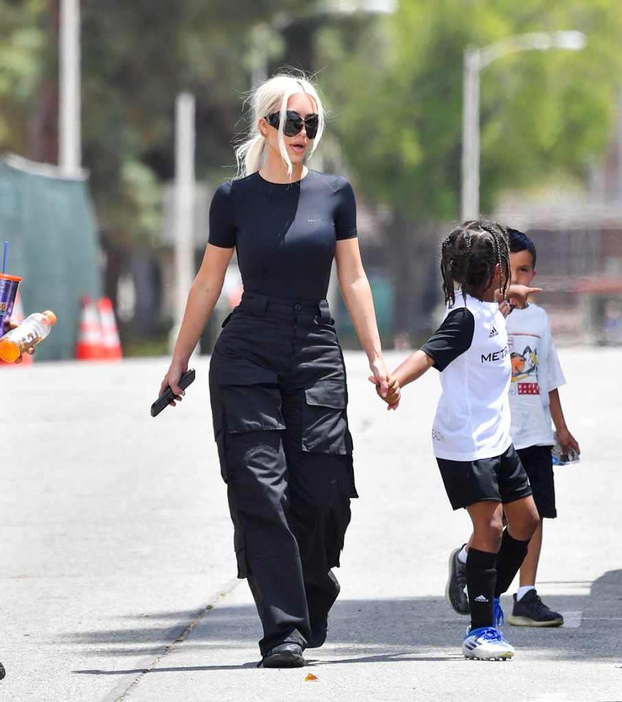 Kim Kardashian, Saint West, Black Sneakers