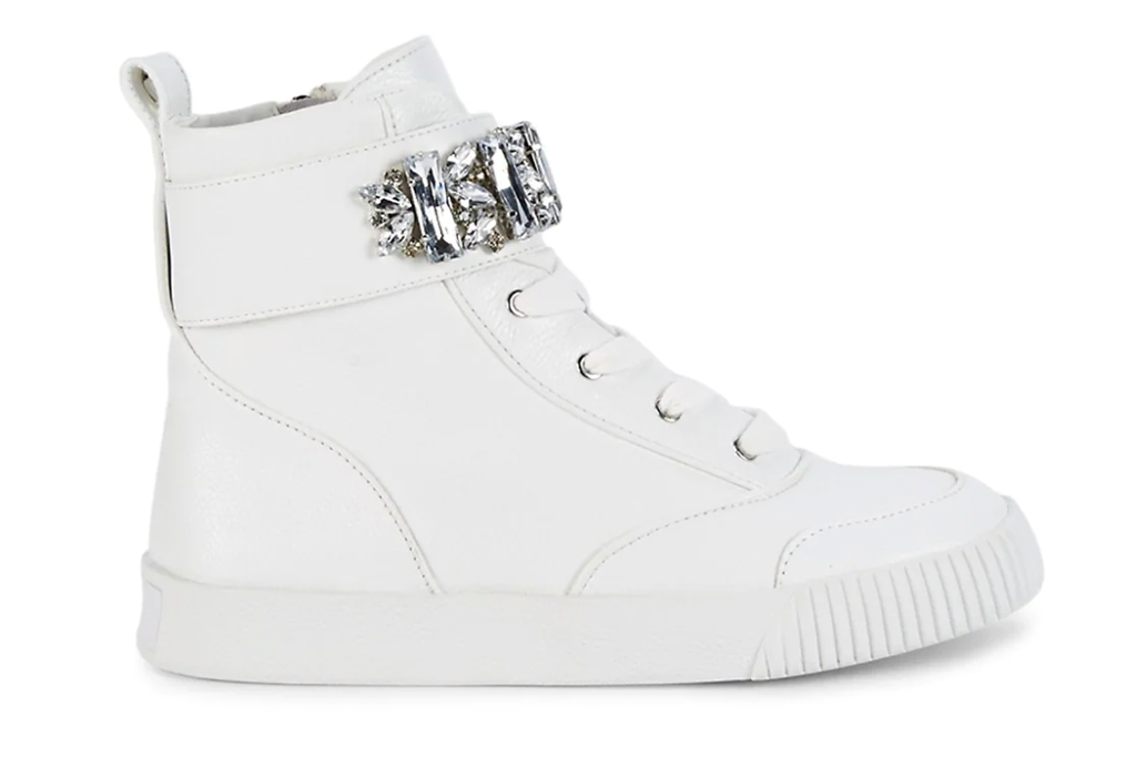Karl Lagerfeld Paris Jeren Embellished Leather High-Top Sneakers