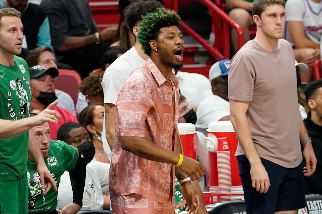 Marcus Smart at a Celtics game.