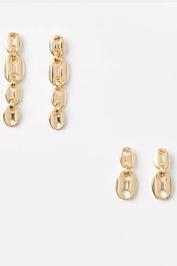 Chain link earrings from Loft.